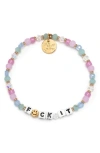 Little Words Project Fck It Beaded Stretch Bracelet In Multi