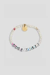 LITTLE WORDS PROJECT GOOD VIBES BEADED BRACELET IN CLEAR, WOMEN'S AT URBAN OUTFITTERS