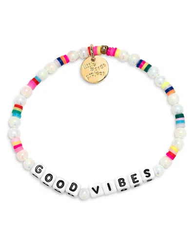 Little Words Project Good Vibes Bracelet, Small/medium In White/multi