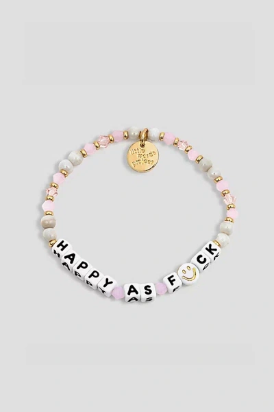 Little Words Project Happy Af Beaded Bracelet, Women's At Urban Outfitters In Multicolor