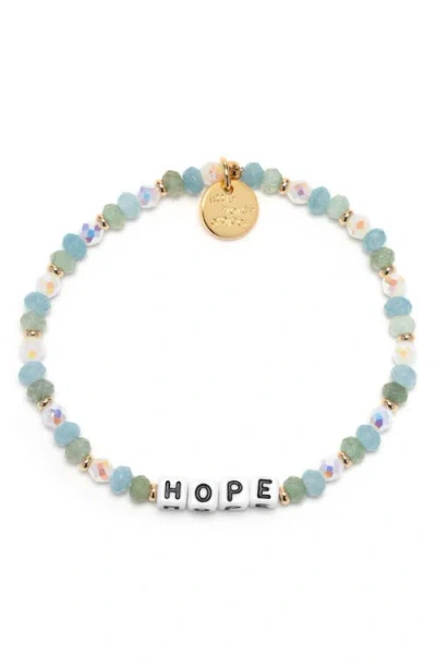 Little Words Project Hope Beaded Stretch Bracelet In Brown