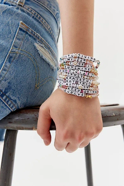 Little Words Project In My Era Beaded Bracelet In Pink, Women's At Urban Outfitters
