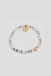 LITTLE WORDS PROJECT LOVE YOU BEADED BRACELET IN PINK, WOMEN'S AT URBAN OUTFITTERS