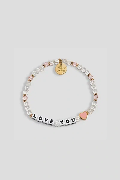 Little Words Project Love You Beaded Bracelet In Pink, Women's At Urban Outfitters