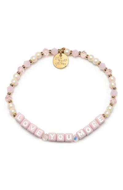 Little Words Project Love You More Beaded Stretch Bracelet In Multi