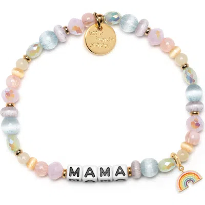 Little Words Project Mama Beaded Stretch Bracelet In Multi