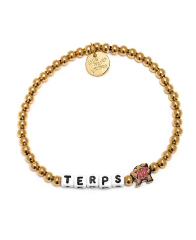 Little Words Project Maryland Terrapins 14k Waterproof Gold Bracelet