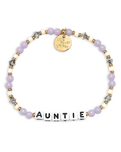 Little Words Project Medium Small Auntie Bracelet In Purple