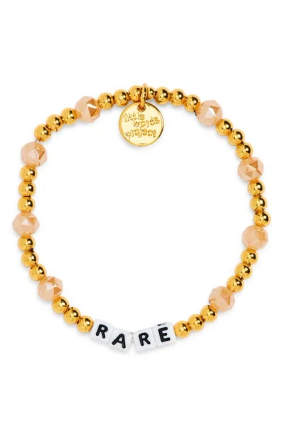 Little Words Project Rare Royal Court Beaded Stretch Bracelet In White