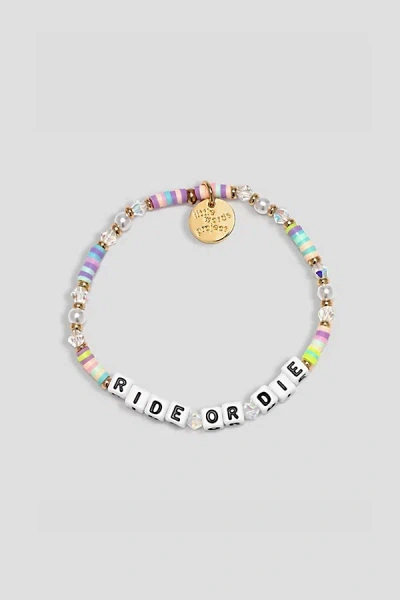 Little Words Project Ride Or Die Beaded Bracelet In Blue, Women's At Urban Outfitters