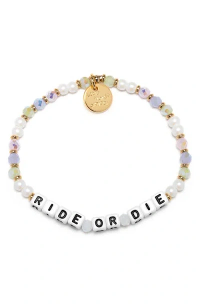 Little Words Project Ride Or Die Beaded Stretch Bracelet In Pattern