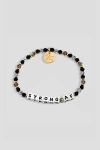 LITTLE WORDS PROJECT STRONG AF BEADED BRACELET IN BLACK, WOMEN'S AT URBAN OUTFITTERS