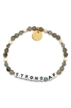 Little Words Project Strong Af Beaded Stretch Bracelet In Multi