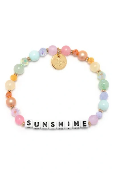 Little Words Project Sunshine Beaded Stretch Bracelet In Multi
