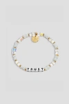 LITTLE WORDS PROJECT TRUST BEADED BRACELET IN CLEAR, WOMEN'S AT URBAN OUTFITTERS