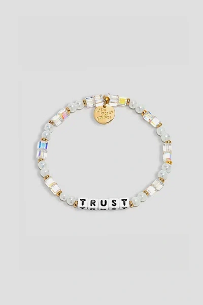 Little Words Project Trust Beaded Bracelet In Clear, Women's At Urban Outfitters