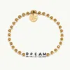 Little Words Project Golden Waterproof Custom Beaded Stretch Bracelet In Multi