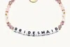 Little Words Project Bridesmaid Beaded Stretch Bracelet In Pink