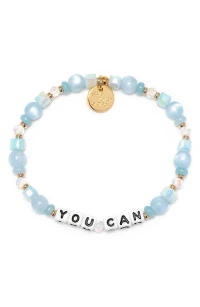 Little Words Project You Can Beaded Stretch Bracelet In Brown