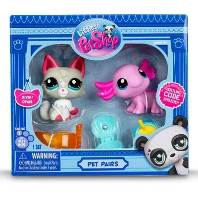 Littlest Pet Shop Divin' Diva 2-pack Assortment Dolls In Transparent