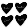 Litzi Black The Heart Coaster Set In Black