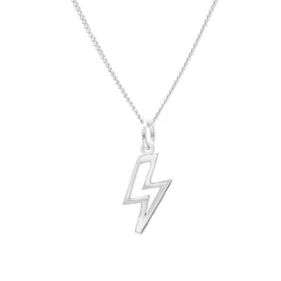 Litzi Women's Lightning Bolt Pendant In Gray