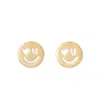Litzi Women's Love U Happy Face Earrings Gold In Yellow