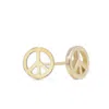 Litzi Women's Peace Earrings Gold In Yellow