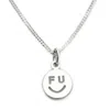 Litzi Women's Silver F U Happy Face Pendant
