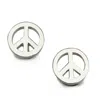 Litzi Women's Silver Peace Earrings