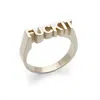 Litzi Women's Silver The Fuck It Ring In Silver