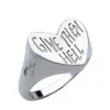 Litzi Women's Silver The Give Them Hell Ring