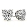 Litzi Women's White The Heart Studs