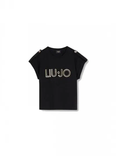Liu •jo Liu Jo - T Shirt Logo Strass Ride Cotton Ca1099j5003t-2222