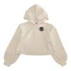 Liu •jo Liu-jo - Velvet Cream Sweatshirt C/capp + Spilla Gf4148 J4764