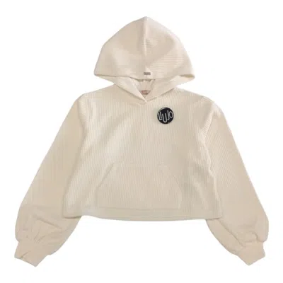 Liu •jo Kids' Liu-jo - Velvet Cream Sweatshirt C/capp + Spilla Gf4148 J4764