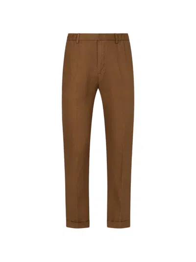 Liu •jo 100% Linen Trousers In Multi