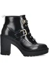 Liu •jo 100mm Leather Ankle Boots In Black