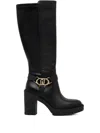 Liu •jo 100mm Leather Boots In Black