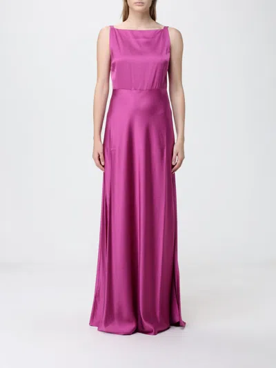 Liu •jo Liu Jo Long Satin Dress In Pink