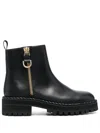 Liu •jo Pink 214 Leather Ankle Boots In Schwarz