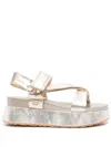 Liu •jo 40mm Platform Sandals In Gold