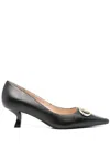 Liu •jo 50mm Logo-plaque Pumps In Black