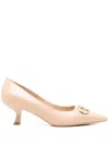 Liu •jo 50mm Logo-plaque Pumps In Neutrals