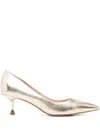 Liu •jo 55mm Pointed-toe Kitten-heel Pumps In Multi