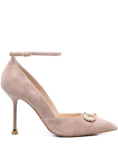 Liu •jo 95mm Crystal-embellished Pumps In Pink