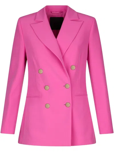 Liu •jo Double-breasted Blazer In 粉色