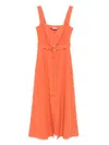 Liu •jo Liu Jo A-line Midi Dress With Button-down Front