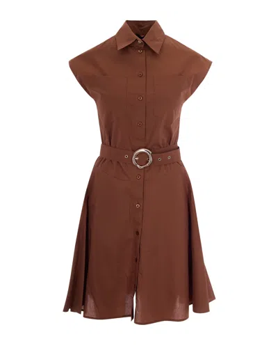 Liu •jo Abito Chemisier Tabacco In Brown