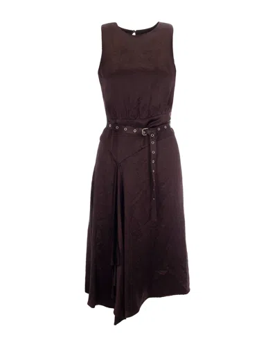 Liu •jo Abito Con Cintura Chocolate Black In Brown